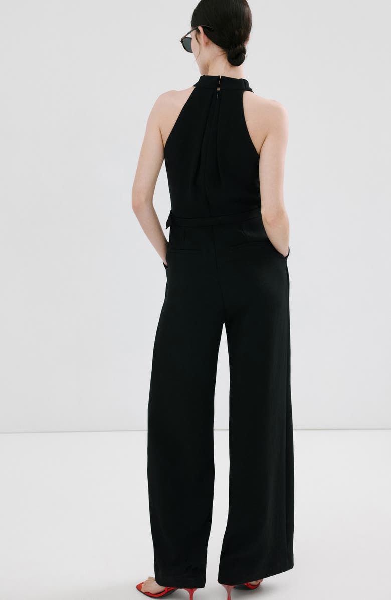 MANGO Mono Jane Jumpsuit, Alternate, color, Black