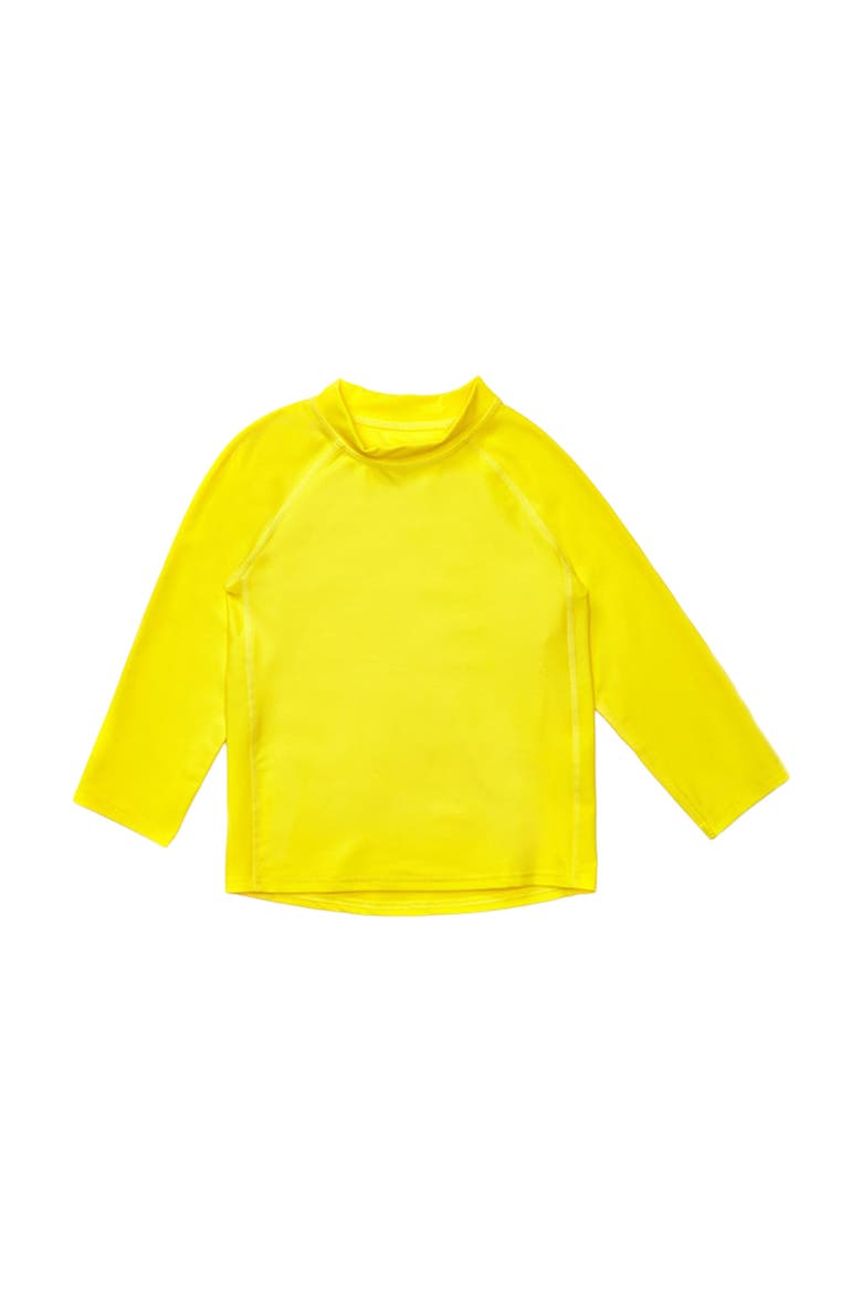 Long Sleeve Rash Guard, UPF 50+ Swim Shirt, Main, color, YELLOW