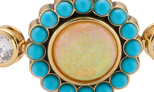 Kurt Geiger London Crystal Chain Bracelet In Multi