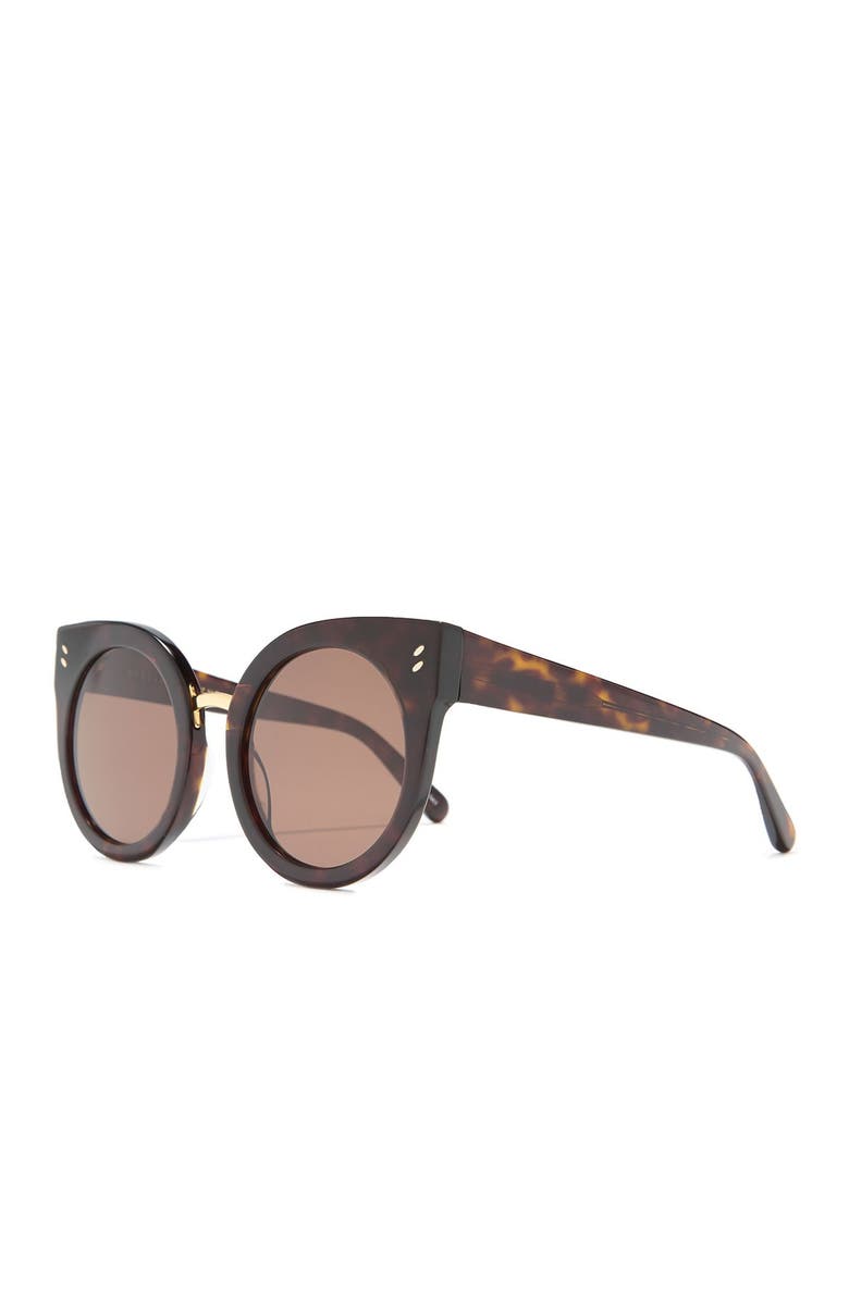 Stella McCartney 51mm Rounded Cat Eye Sunglasses, Alternate, color,