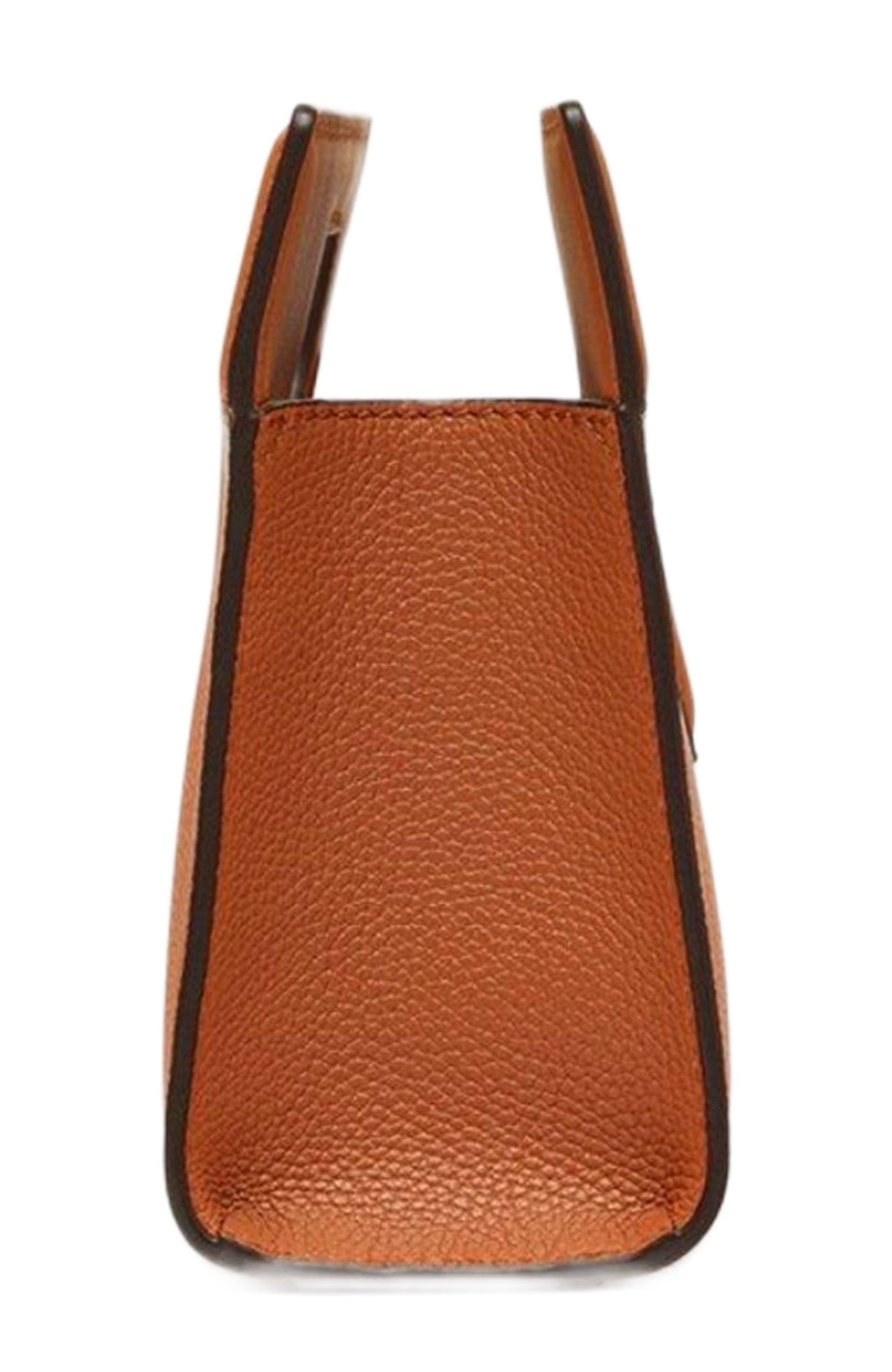 MCM Diamond Tote in Embossed Leather, Alternate, color, Cognac