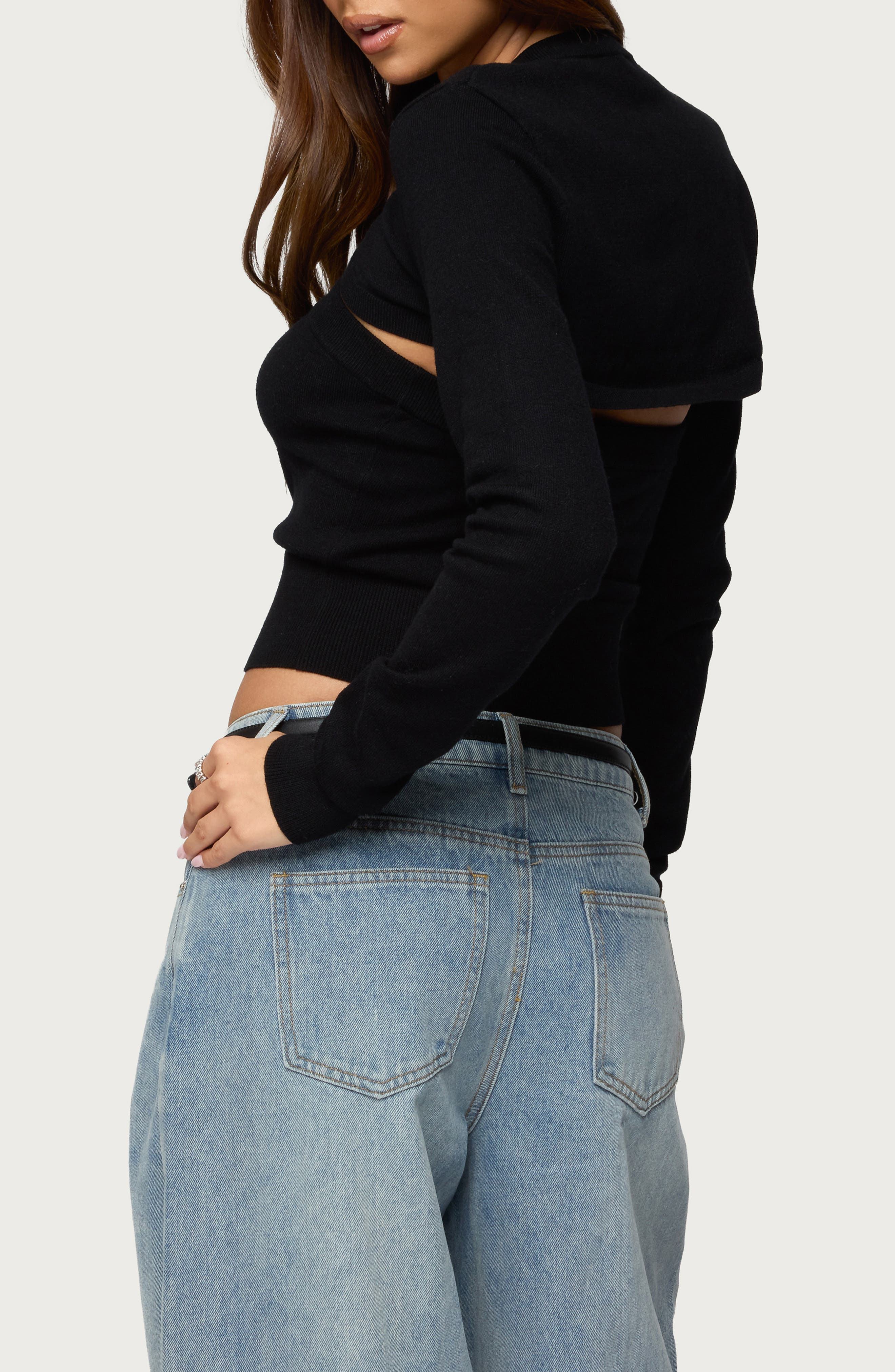 Strapless Knit Top & Shrug Set - image 2
