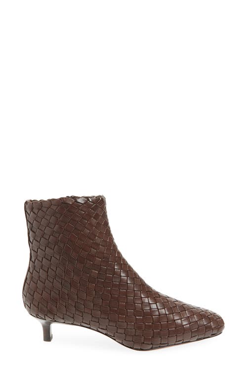 Loeffler Randall Marcella Woven Bootie In Espresso