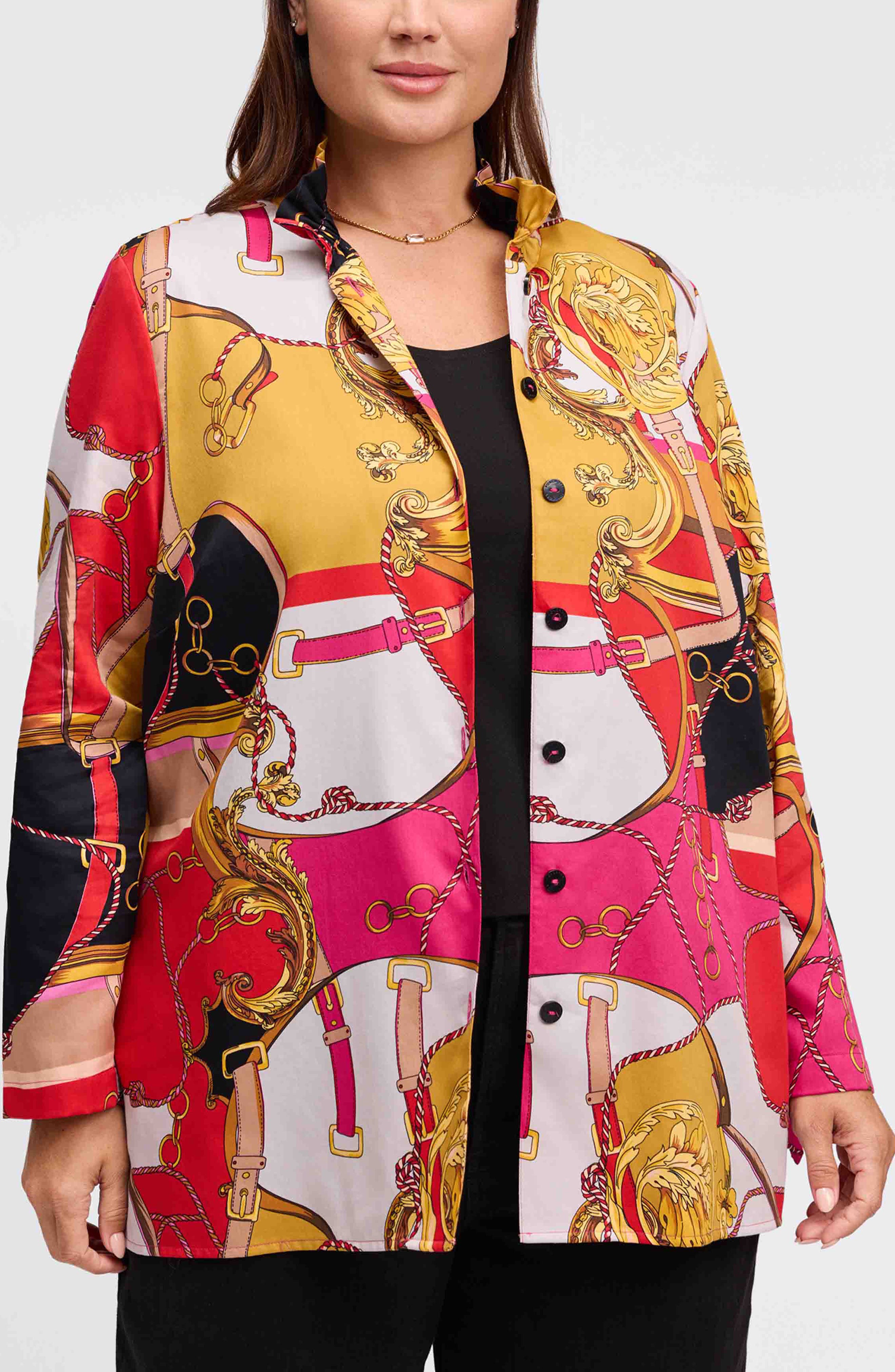 Foxcroft Carolina Cotton Sateen Button-Up Shirt