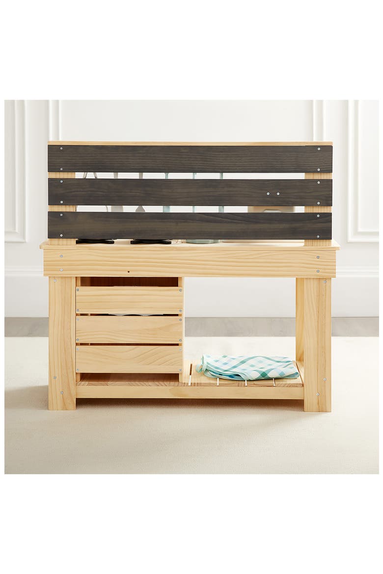 Kids' Backyard Chef Mud Kitchen, Alternate, color, NATURAL WOOD