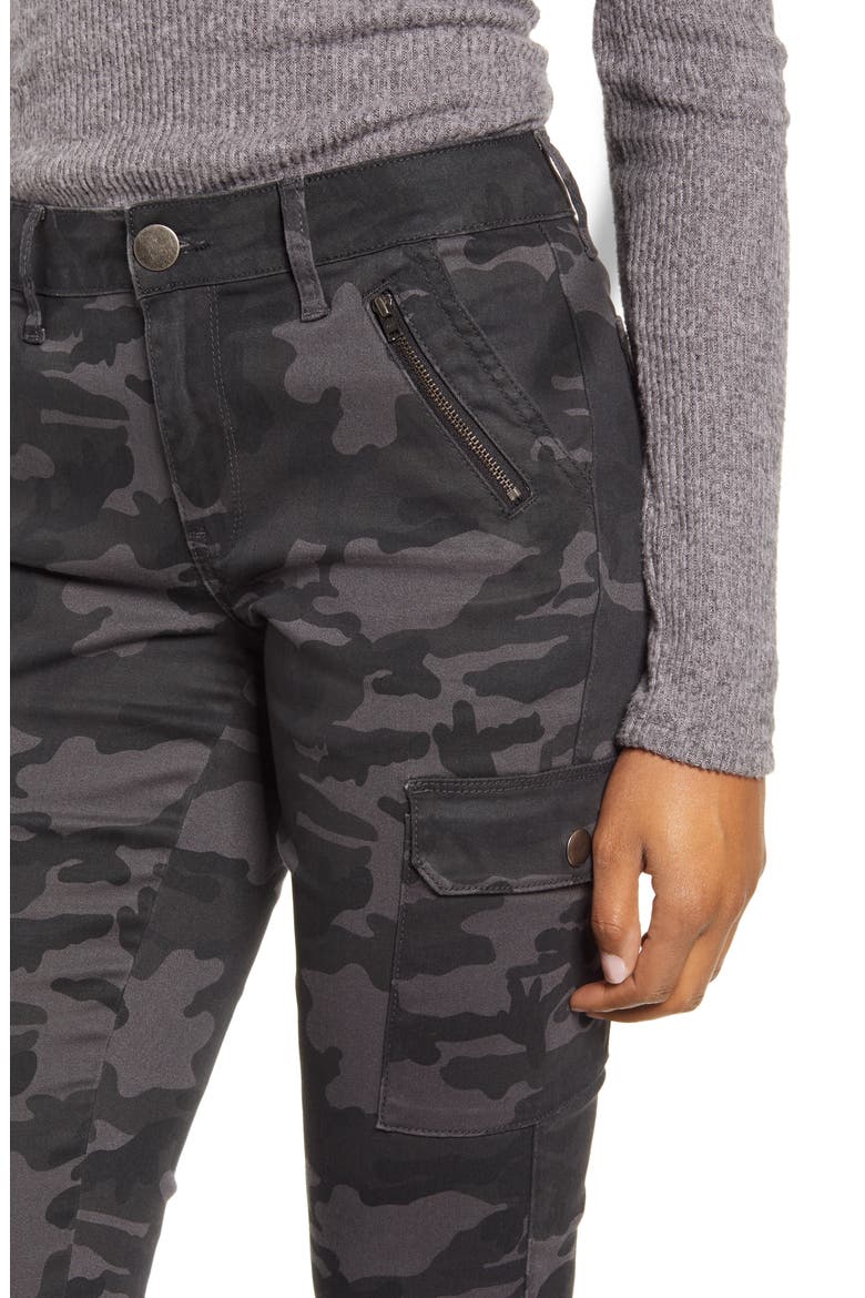 Camo Zip Pocket Denim Joggers, Alternate, color, GREY