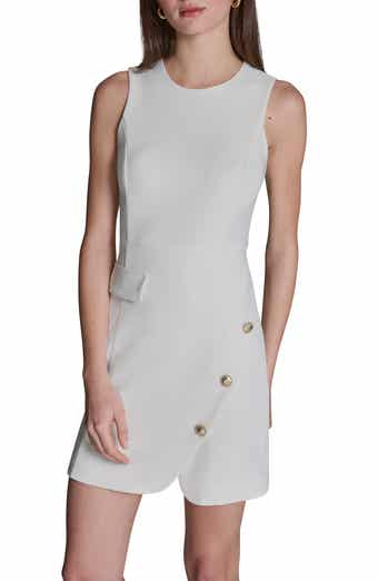 Stretch Twill Sheath Minidress