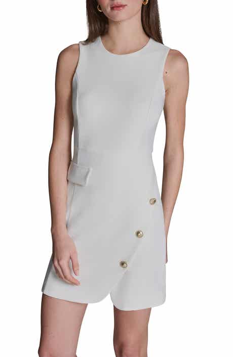 Stretch Twill Sheath Minidress