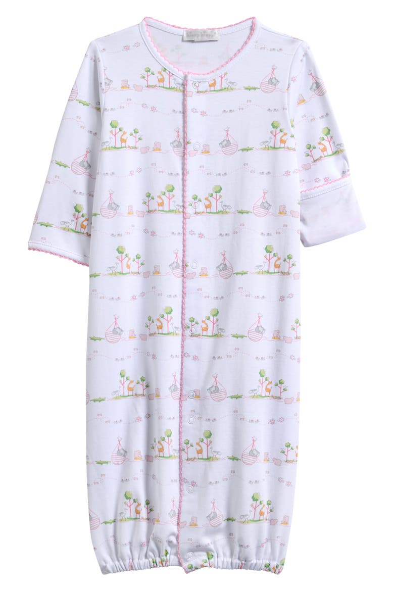 Noah's Print Convertible Pima Cotton Gown, Main, color, PINK