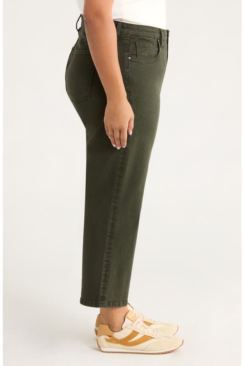 High Waist Ankle Wide Leg Jeans, Alternate, color, SHERWOOD FOREST