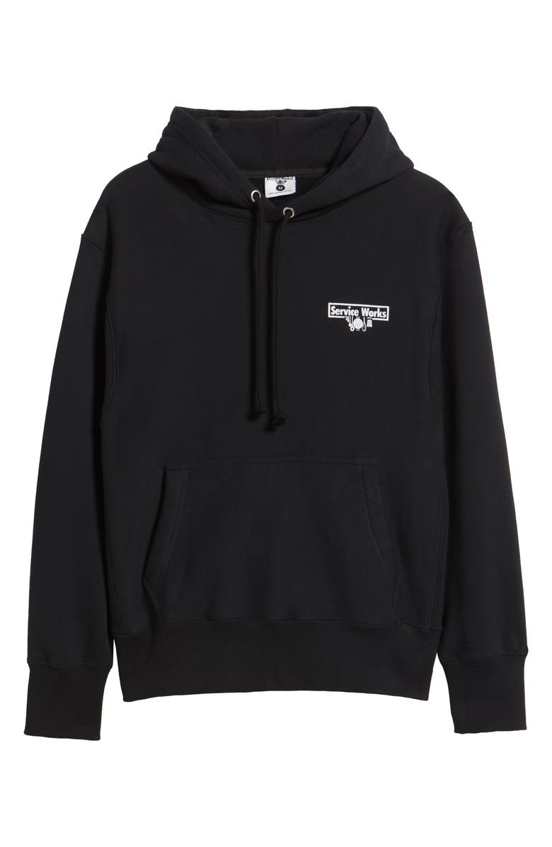 Service Works Trademark Hoodie, Alternate, color, Black
