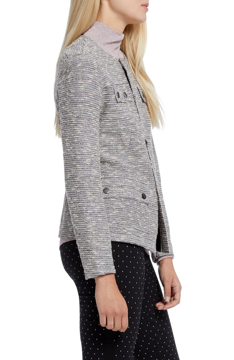 NIC+ZOE The Ritz Metallic Thread Cotton Blend Jacket, Alternate, color,