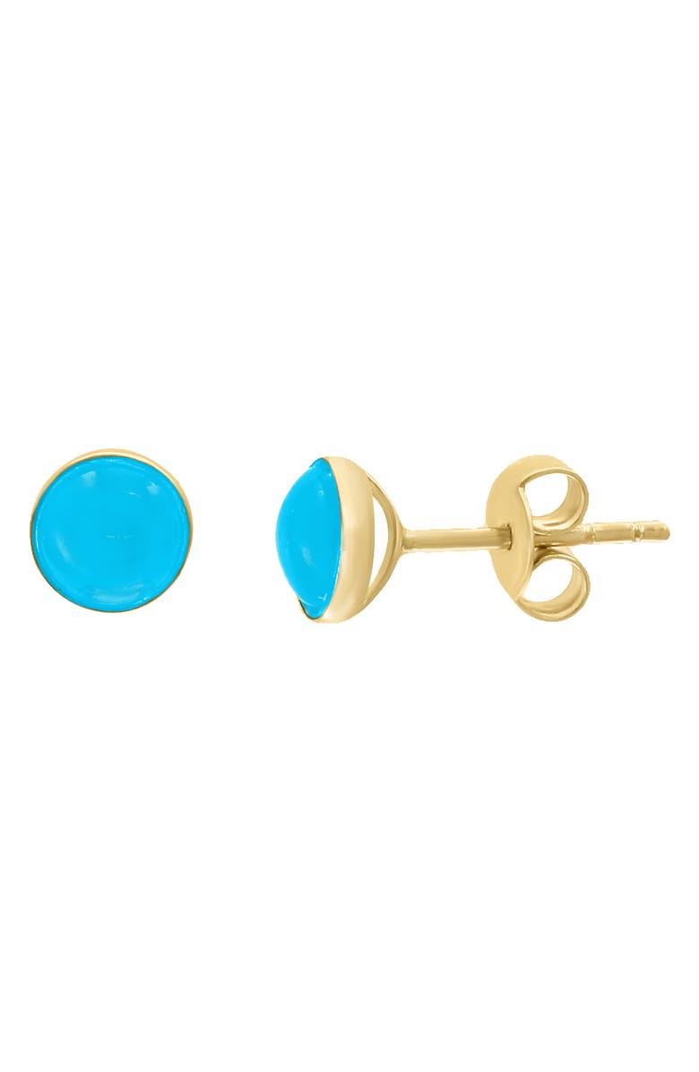 EFFY 14K Yellow Gold Turquoise Earrings, Main, color, Blue