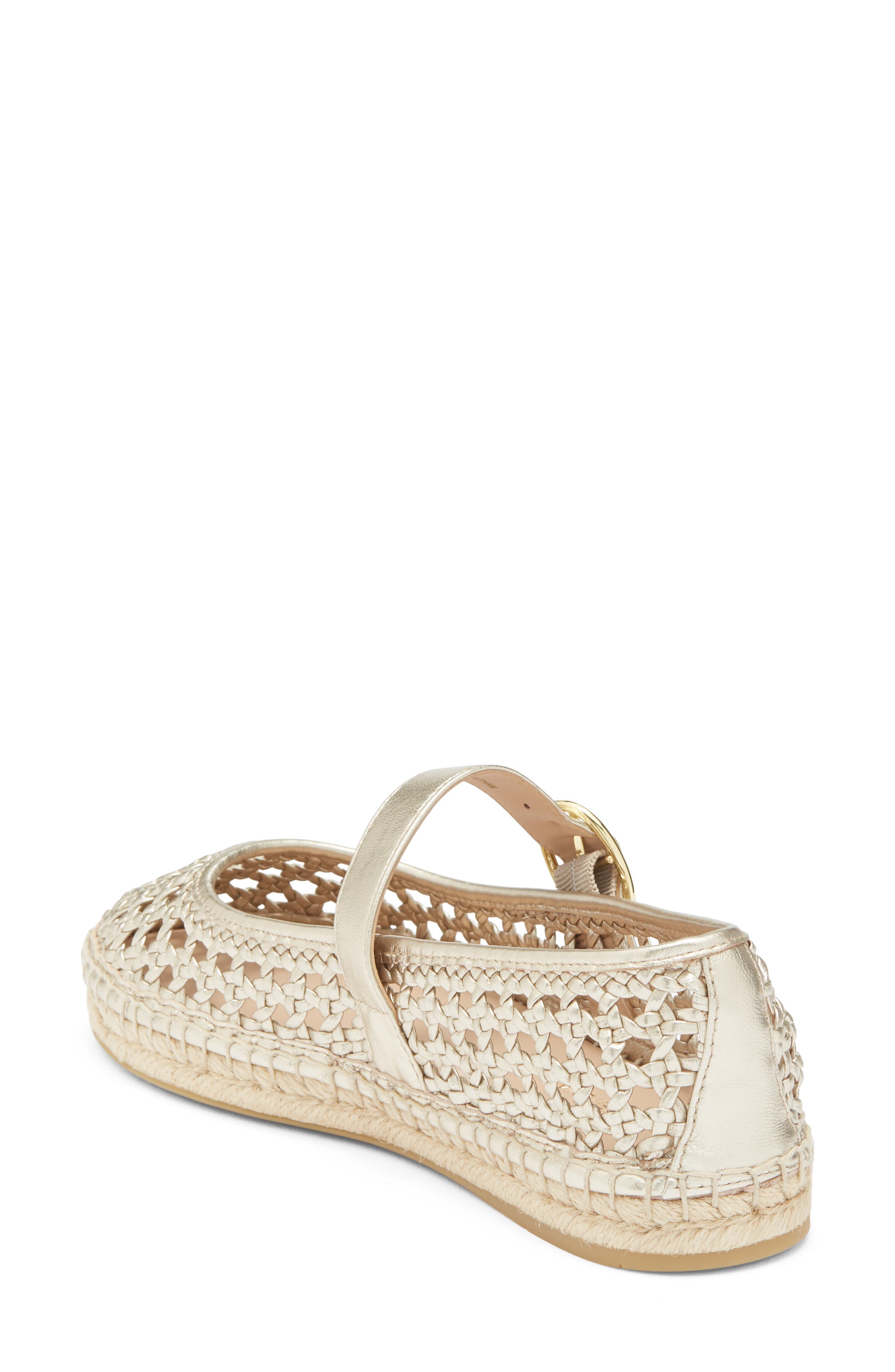 Margrete Mary Jane Espadrille, Alternate, color, PLATINO