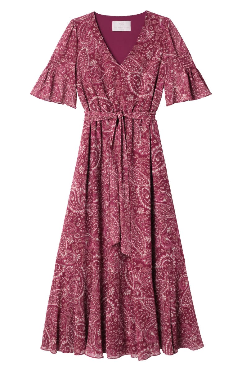 Gal Meets Glam Collection Candace Print Chiffon Maxi Dress, Alternate, color, 