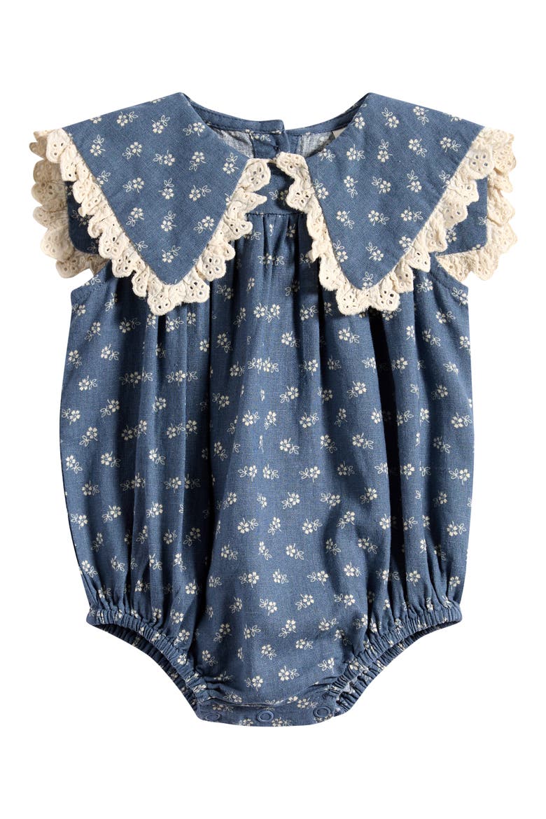 Kids' Porter Ditsy Floral Romper, Main, color, MARINE