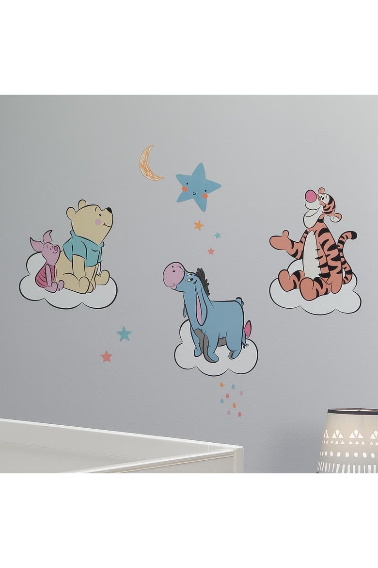 Disney Baby Winnie the Pooh Hugs Piglet/Eeyore/Tigger Wall Decals, Alternate, color, Multicolor
