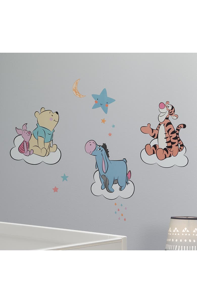 Lambs & Ivy Disney Baby Winnie the Pooh Hugs Piglet/Eeyore/Tigger Wall Decals, Alternate, color, Multicolor