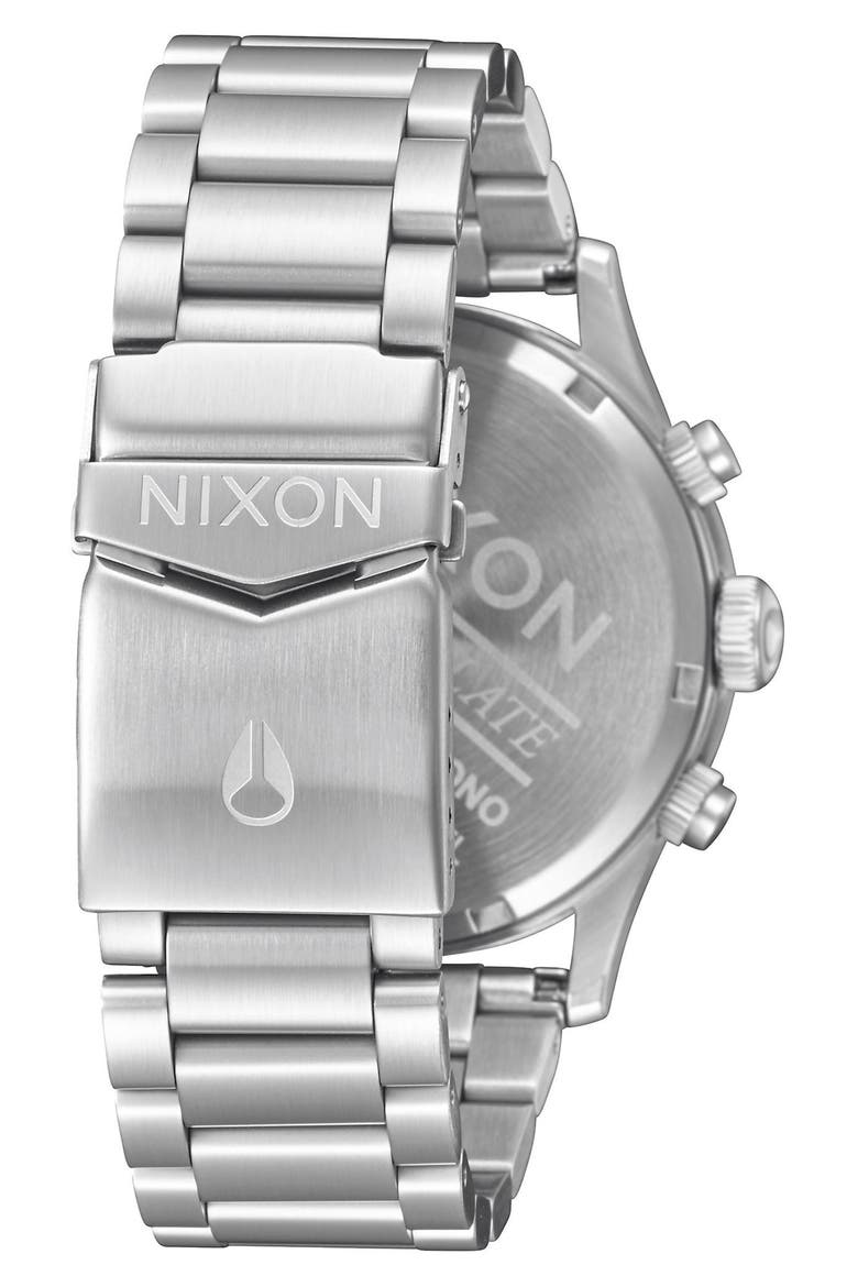 'The Sentry' Chronograph Bracelet Watch, 42mm, Alternate, color, SILVER/ BLACK