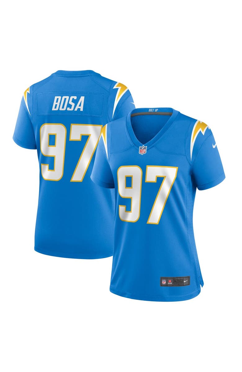 Nike Women's Nike Joey Bosa Powder Blue Los Angeles Chargers Game Jersey, Main, color, 