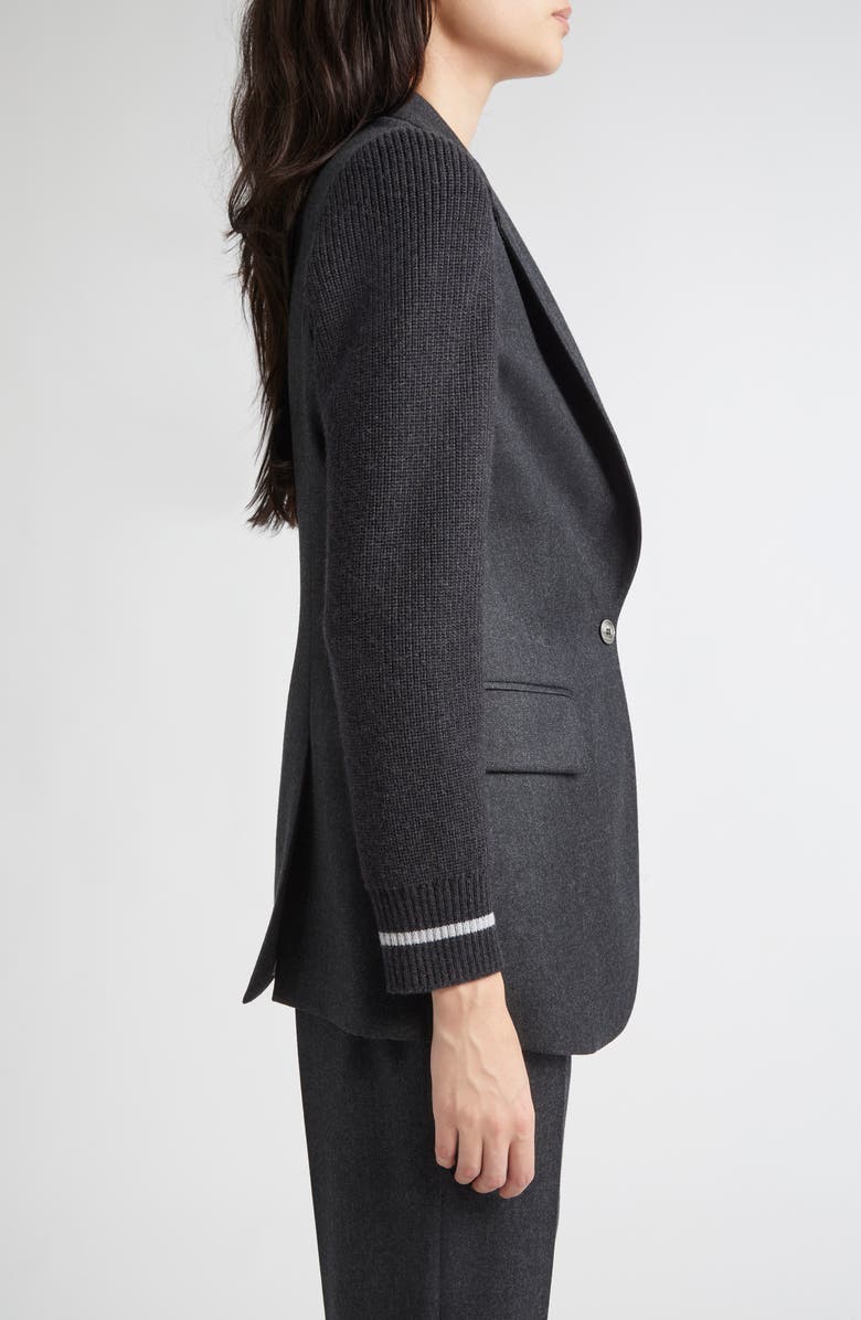 Eleventy Wool Blend Knit Blazer, Alternate, color, 168 Carbon