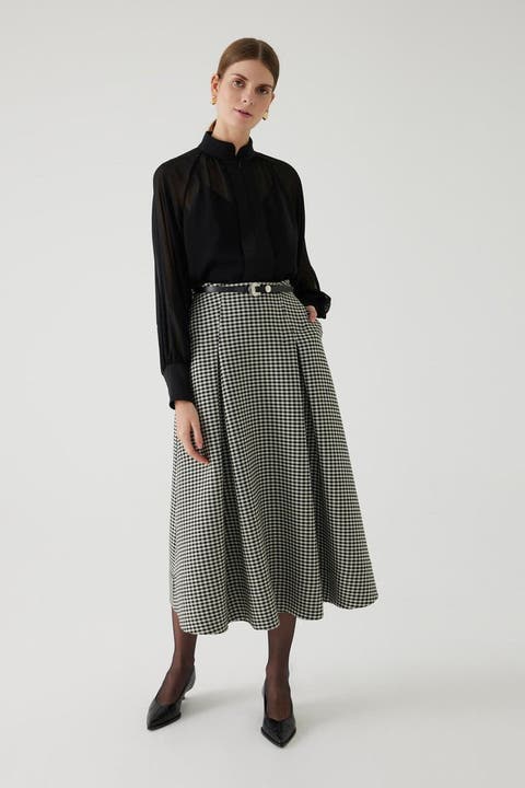 Adesina A Line Midi Skirt