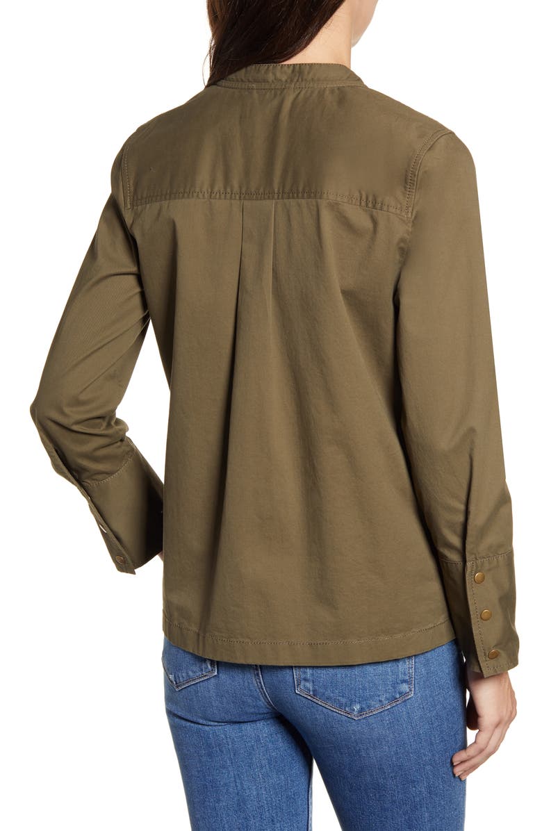 Caslon<sup>®</sup> Utility Jacket with Knit Hood, Alternate, color,