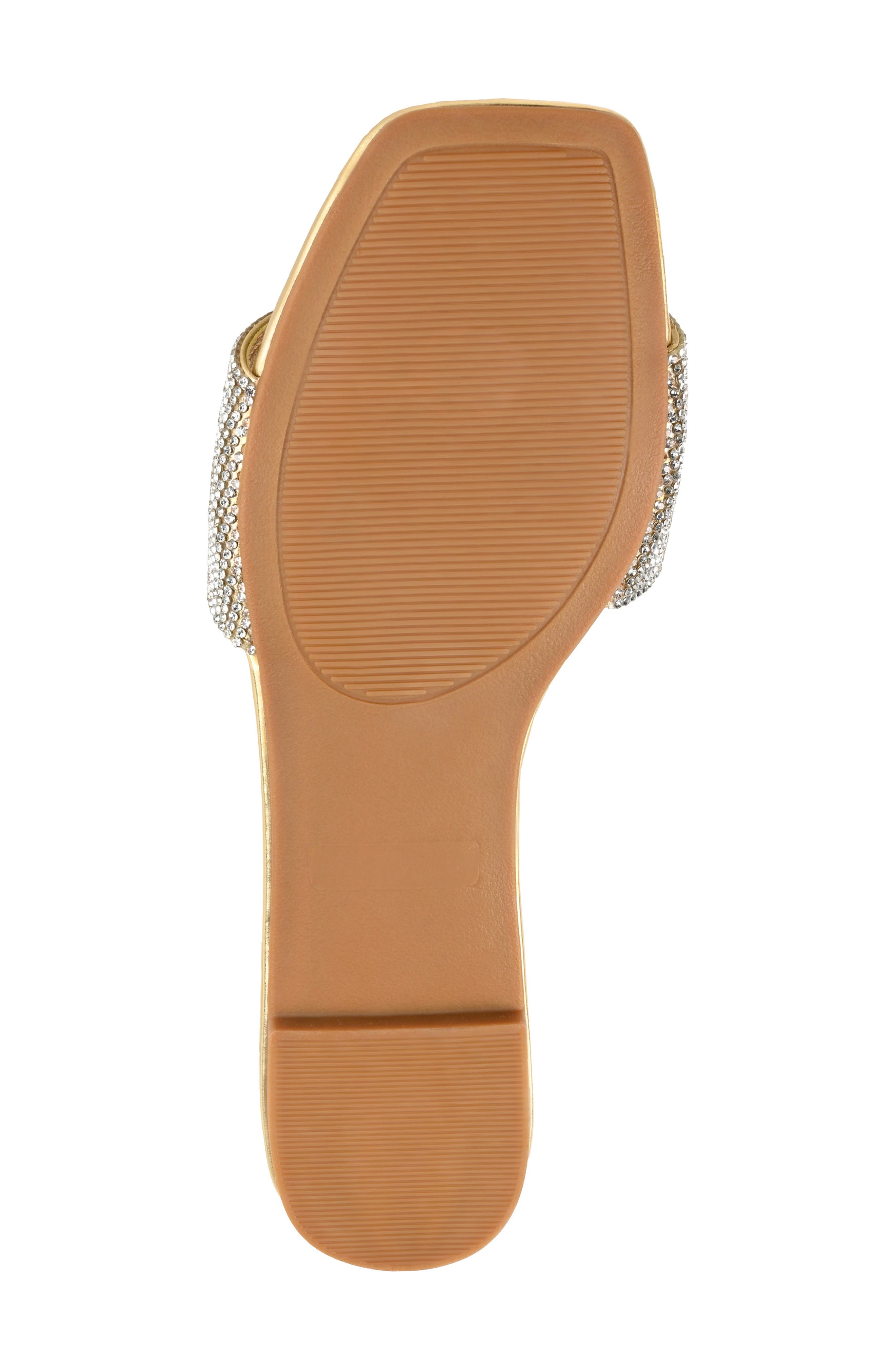 Grayce Square-Toe Slide, Alternate, color, GOLD