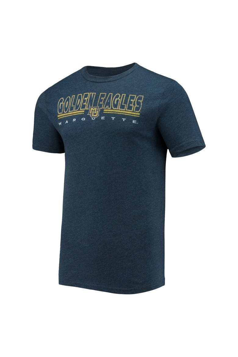 Men's Concepts Sport Heathered Charcoal/Navy Marquette Golden Eagles Meter T-Shirt & Pants Sleep Set, Alternate, color, Heather Charcoal