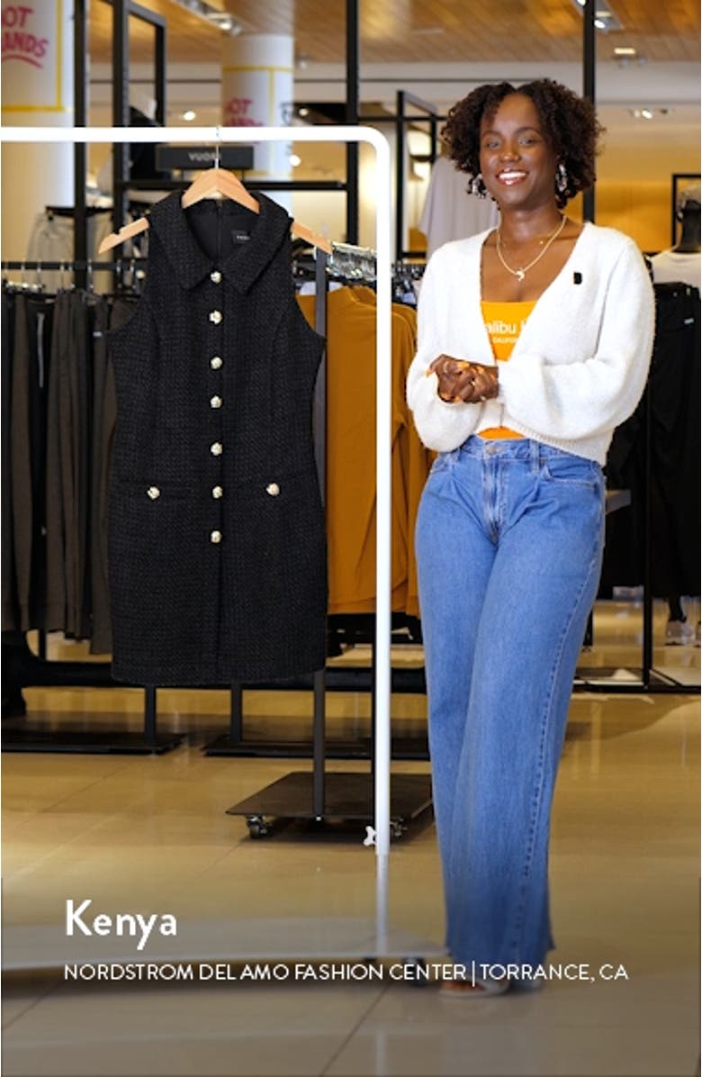 Button Front Tweed Minidress, sales video thumbnail