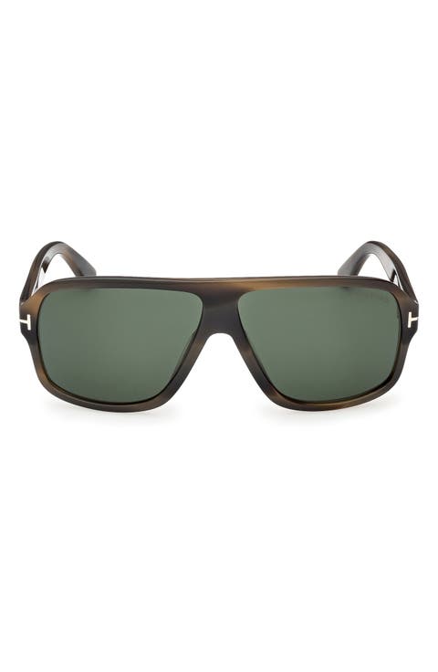 William 0-2 63mm Oversize Navigator Sunglasses