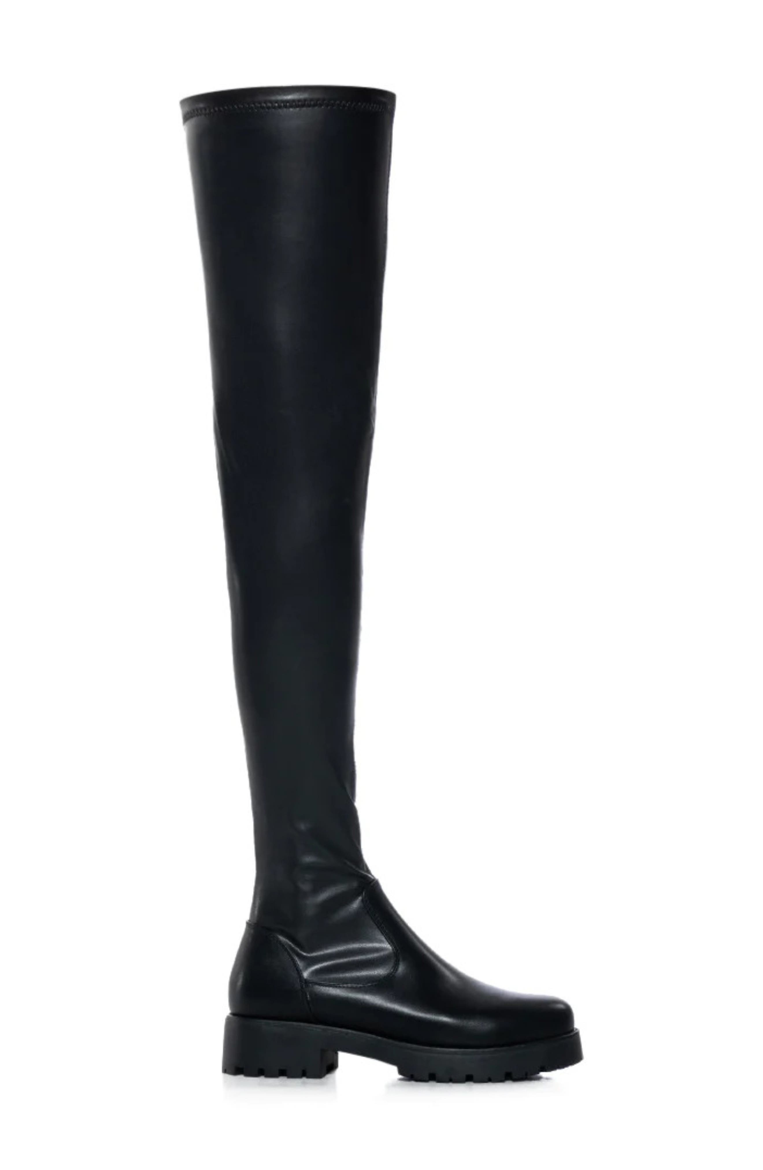 AZALEA WANG Eureva Over the Knee Boot, Alternate, color, Black