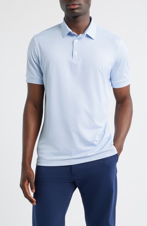 Versa Trim Fit Dot Print Golf Polo