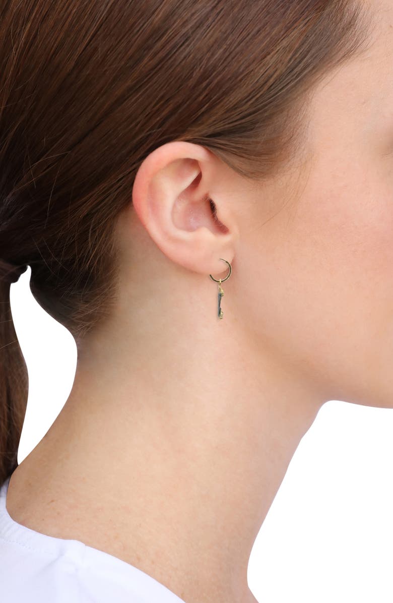 Armenta Artifact Huggie Hoop Drop Earrings, Alternate, color, 