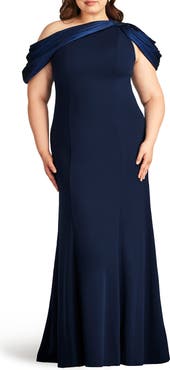Tadashi Shoji One-Shoulder Mermaid Gown