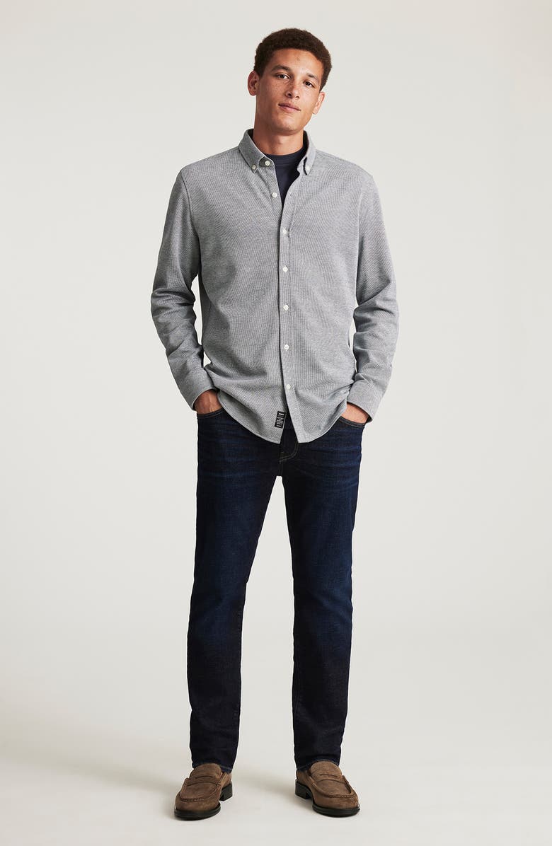 Mavi Jeans Total Cotton Blend Button-Up Shirt, Alternate, color, Total Eclipse