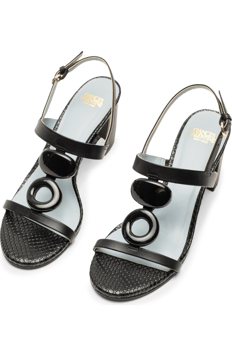 Frances Valentine Bianca Slingback Sandal, Alternate, color, Black