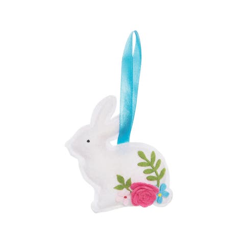 Bunny Rose Bud Felt Ornament