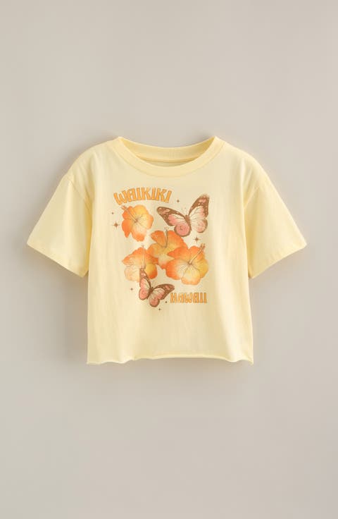 Kids' Crop Cotton Graphic T-Shirt (Big Kid)