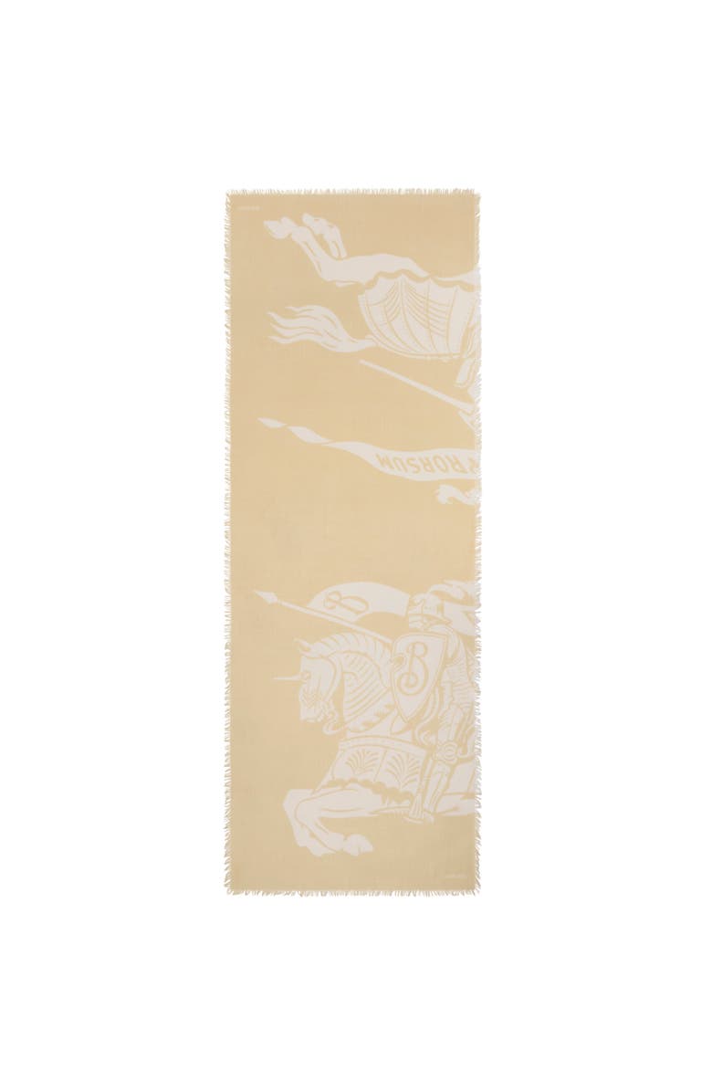 Burberry EKD Wool Scarf, Alternate, color, Sand