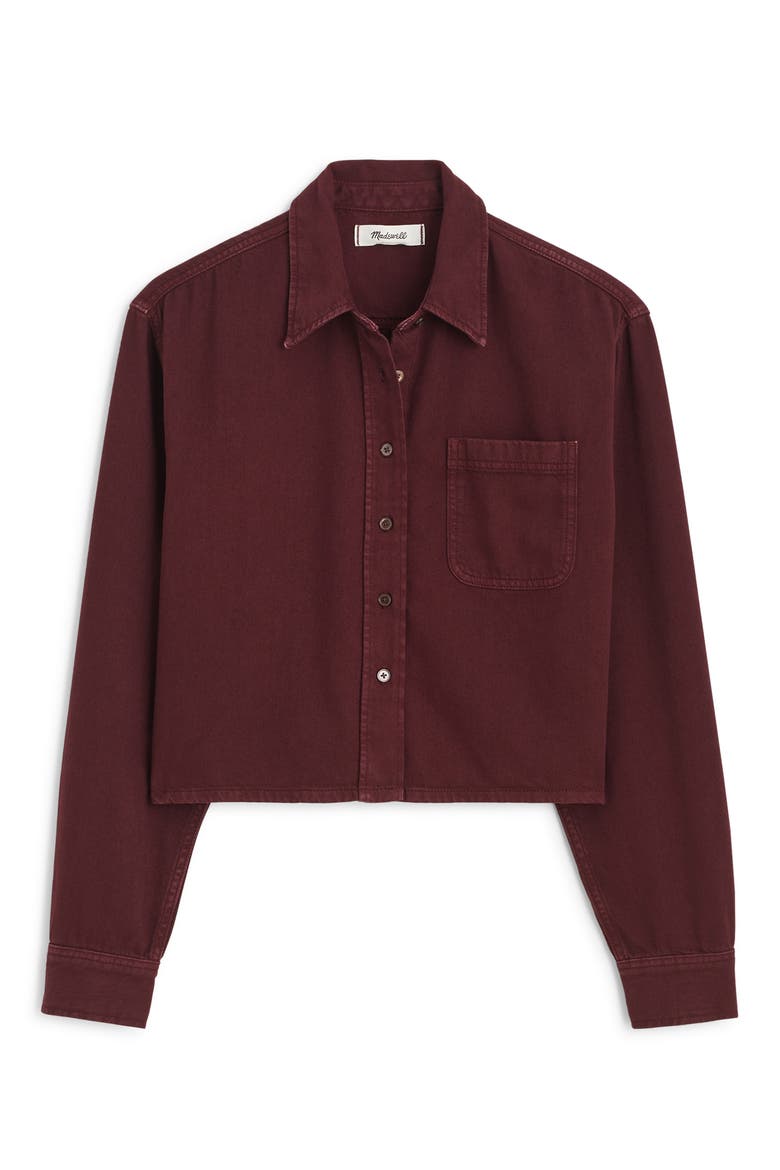 Cool Relaxed Denim Shirt, Alternate, color, SMOKED CLARET