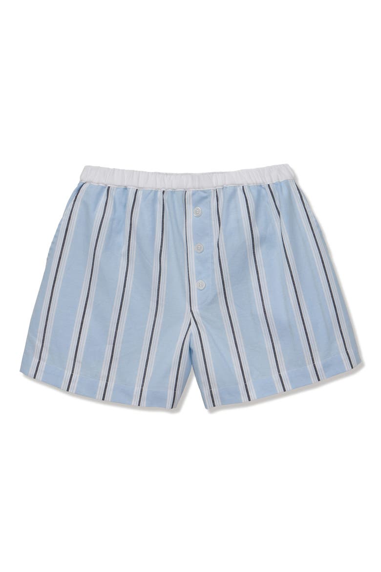 Coastal Stripe Pajama Shorts, Alternate, color, BLUE