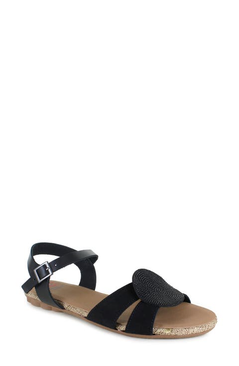 Ronda Medallion Flat Sandal (Women)