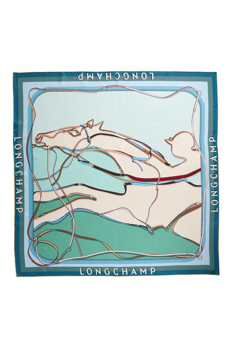 Toute Allure Silk Square Scarf, Alternate, color, MINT
