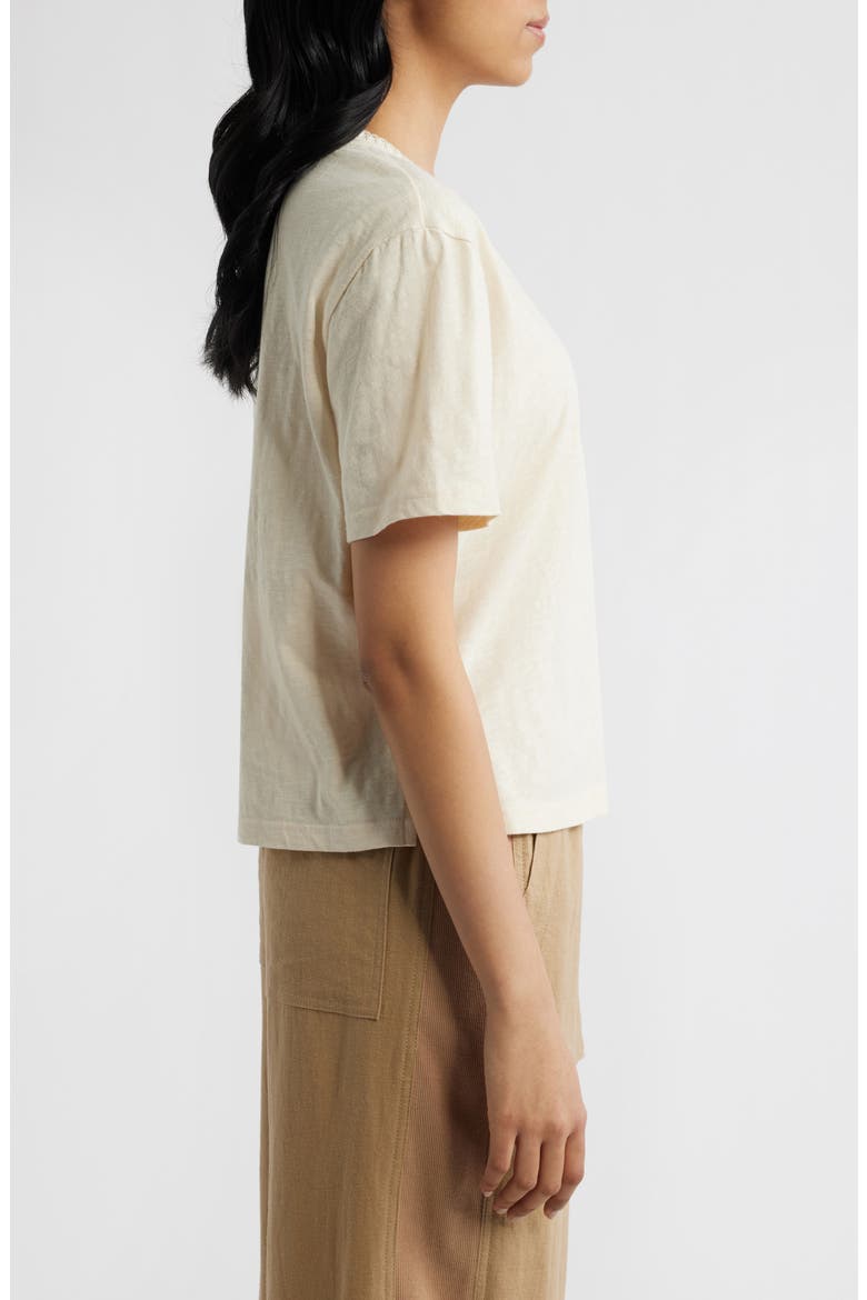 Crochet Pocket T-Shirt, Alternate, color, PARCHMENT
