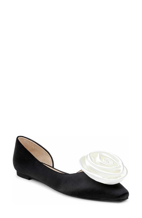 Black and white womens flats on sale