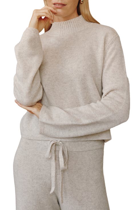 Wool & Cashmere Mock Neck Sweater