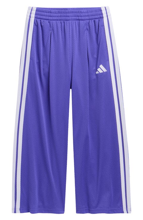 Kids' Front Pleat Wide Leg Mesh Active Pants