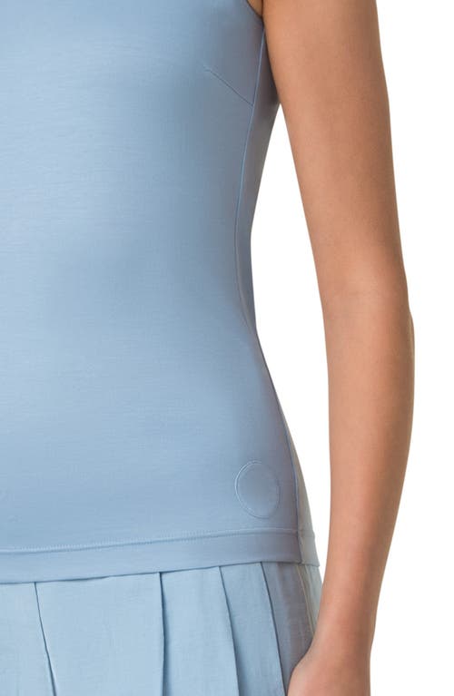 Akris Punto Dot Detail Stretch Jersey Tank In Sky