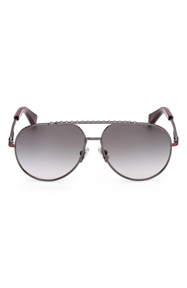 Christian Louboutin 61mm Pilot Sunglasses, Main, color, 